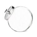 Home Basics Large 91 oz Round Glass Candy Storage Jar with Stainless Steel Top, Clear GJ01385